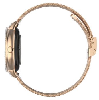 Smartwatch damski Garett Stella różowe złoto mesh AMOLED 1,1″ + biały pasek (6).jpg